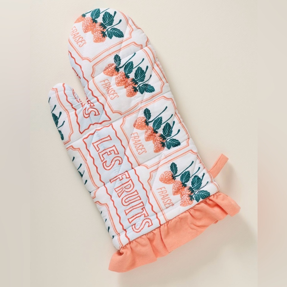New! NWT Anthropologie Elle Oven Mitt. Les Fruits